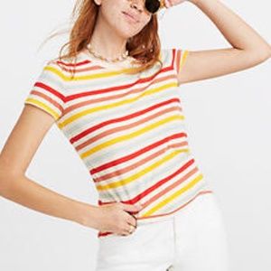 Sz S Madewell  LO-FI SHRUNKEN TEE IN LENNIE STRIPE
